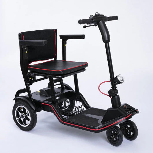 Black Feather Scooter with comfortable seat and handlebar for easy mobility and urban travel
