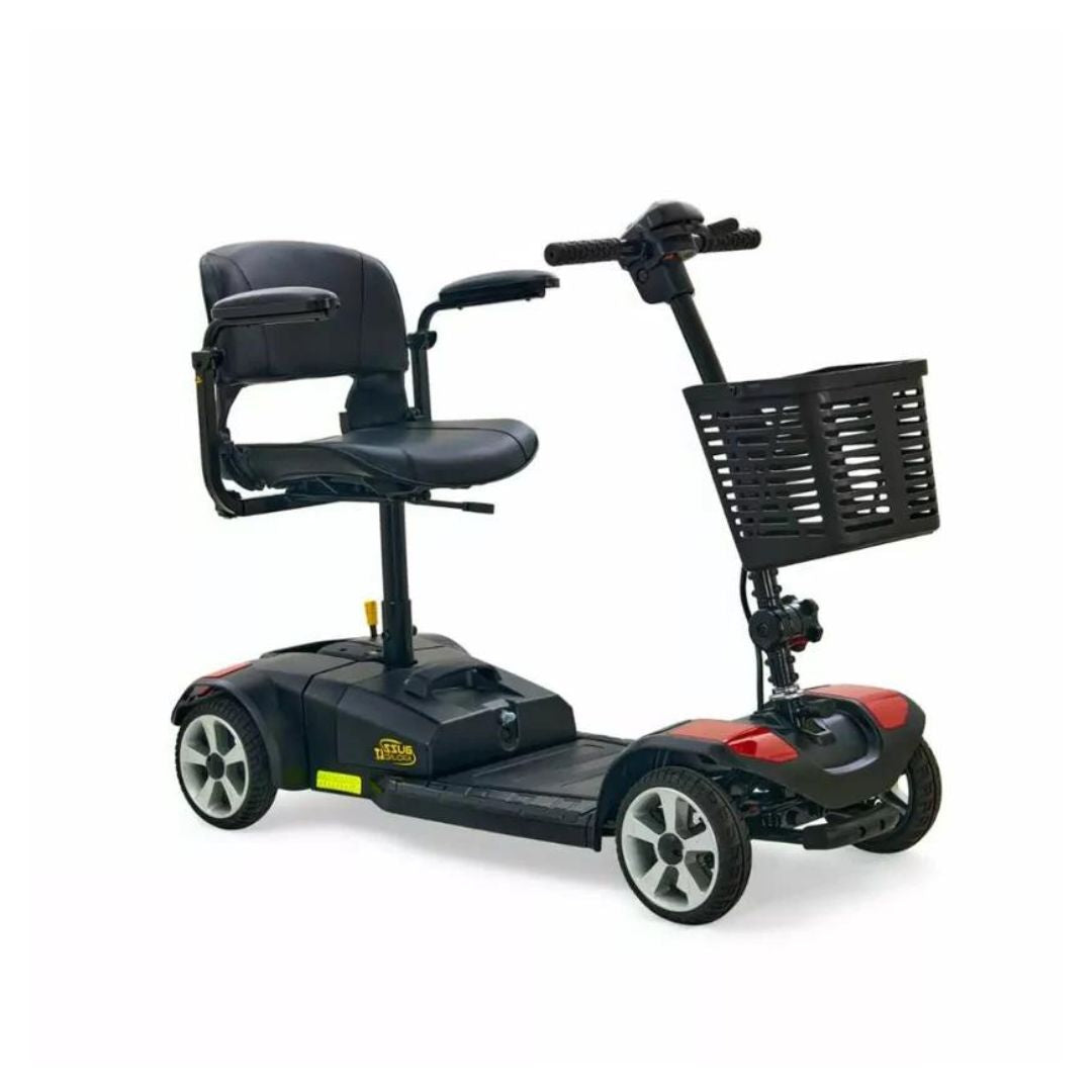 Golden Technologies Buzzaround LT 4-Wheel Mobility Scooter in black with comfortable seat