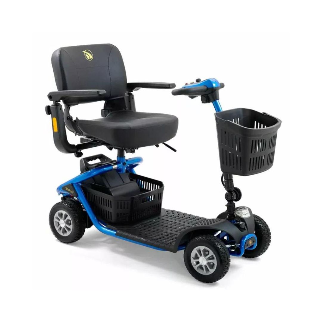 Golden Technologies LiteRider 4-Wheel Mobility Scooter with black seat and front basket