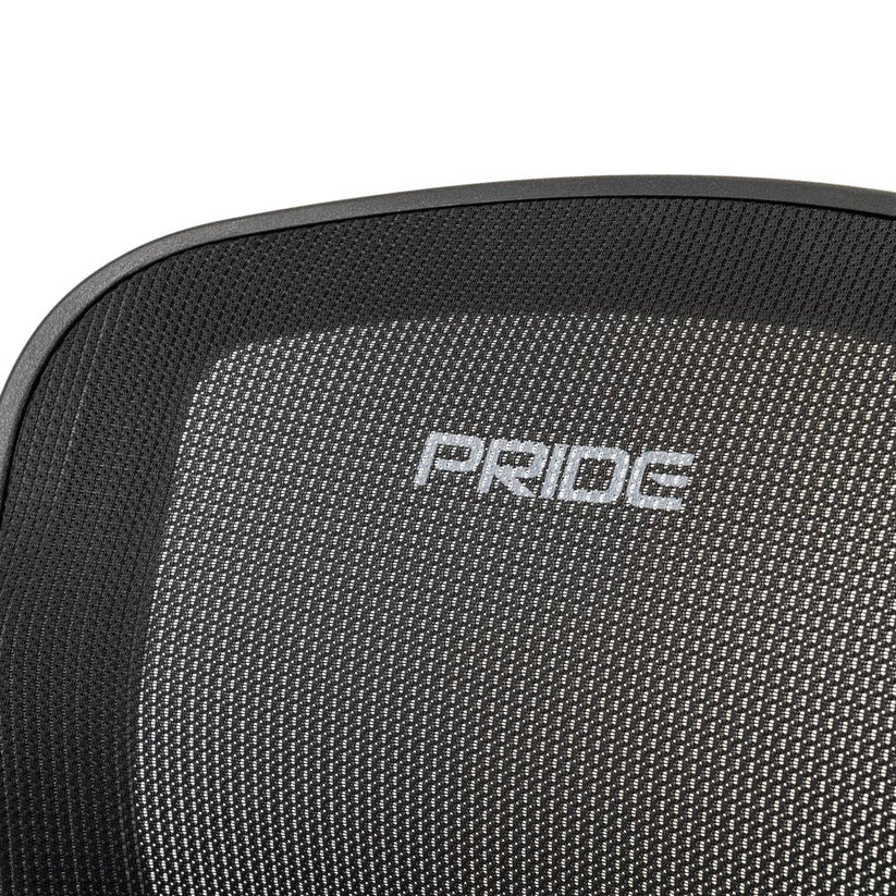 Close-up of the breathable mesh backrest on the Pride Mobility Go Go Ultra X 4 Wheel Mobility Scooter