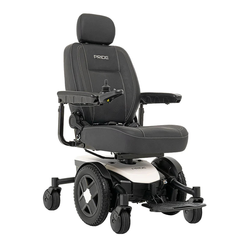 Pride Jazzy EVO 613 Power Chair in black with padded seat and joystick control for mobility assistance
