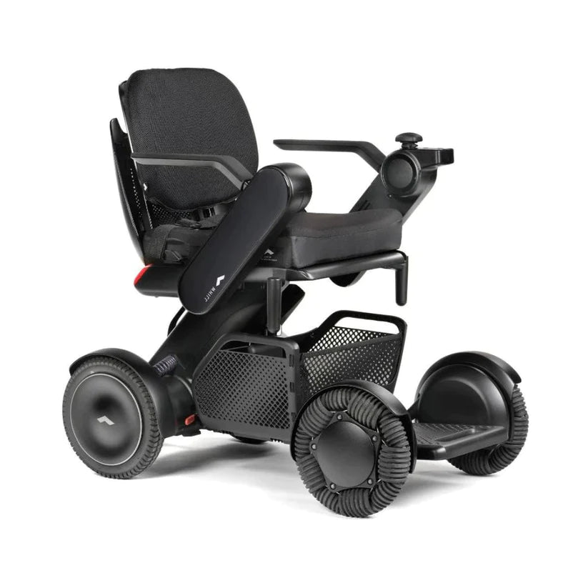WHILL Model C2 Smart Power Chair in black with ergonomic seat and all-terrain wheels